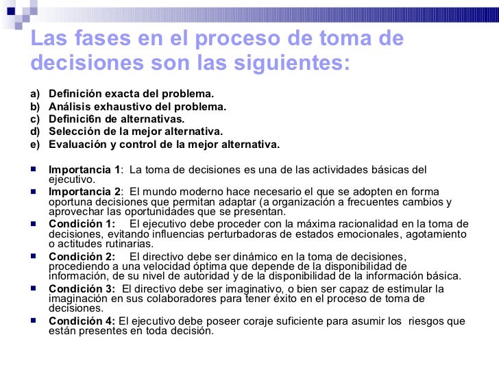 Toma de Decisiones