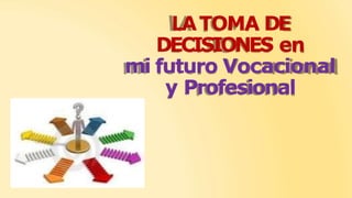 LATOMA DE
DECISIONES en
mi futuro Vocacional
y Profesional
 