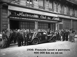 1936: François Lecot a parcouru1936: François Lecot a parcouru
400 000 km en un an400 000 km en un an
 