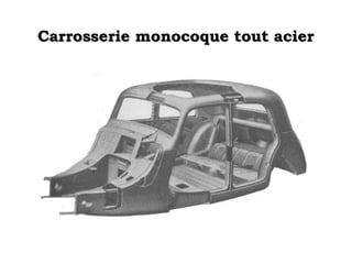Carrosserie monocoque tout acierCarrosserie monocoque tout acier
 