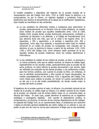 ENJ-2-400 La Valoración de la Prueba