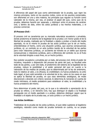 ENJ-2-400 La Valoración de la Prueba