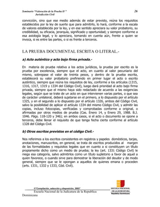 ENJ-2-400 La Valoración de la Prueba