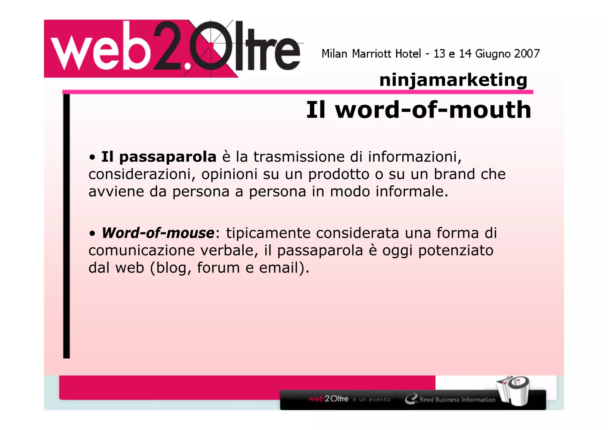 La via del marketing - Ninja Marketing