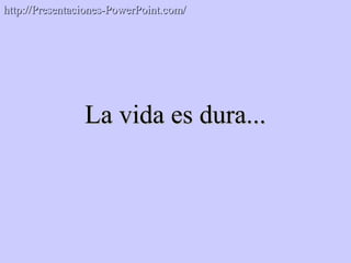 La vida es dura...La vida es dura...
http://Presentaciones-PowerPoint.com/http://Presentaciones-PowerPoint.com/