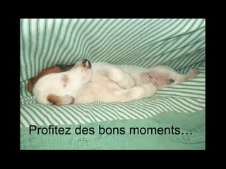 Profitez des bons moments… 