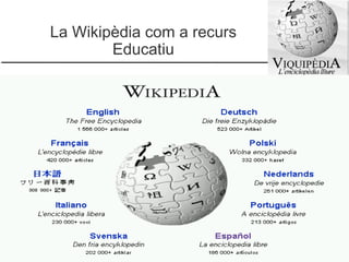 La Wikipèdia com a recurs Educatiu 