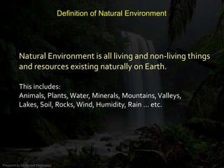 1st Lesson ( Environment ): Part 1: ( Natural Environment ) | PPTX