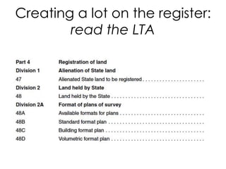 Creating a lot on the register:
read the LTA
 