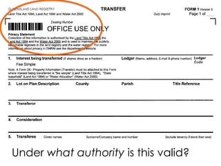 Under what authority is this valid?
 