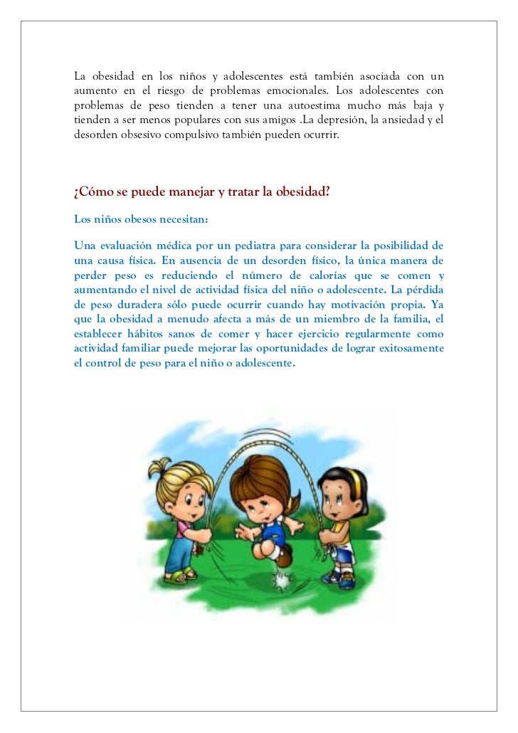 La Obesidad en los Niños y Adolescentes La Obesidad en los Niños y Adolescentes