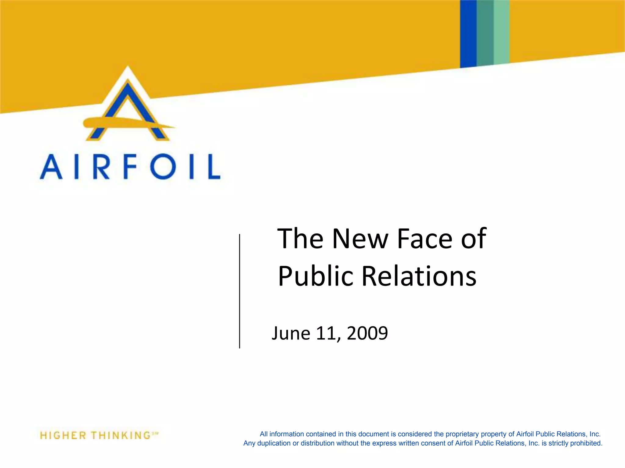 The New Face of Public Relations