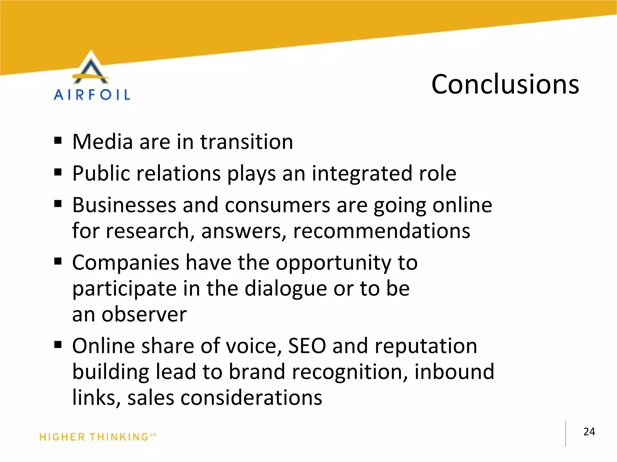 The New Face of Public Relations