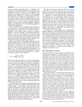 Temperature-dependent electrical properties of Inkjet-printed Graphene ...