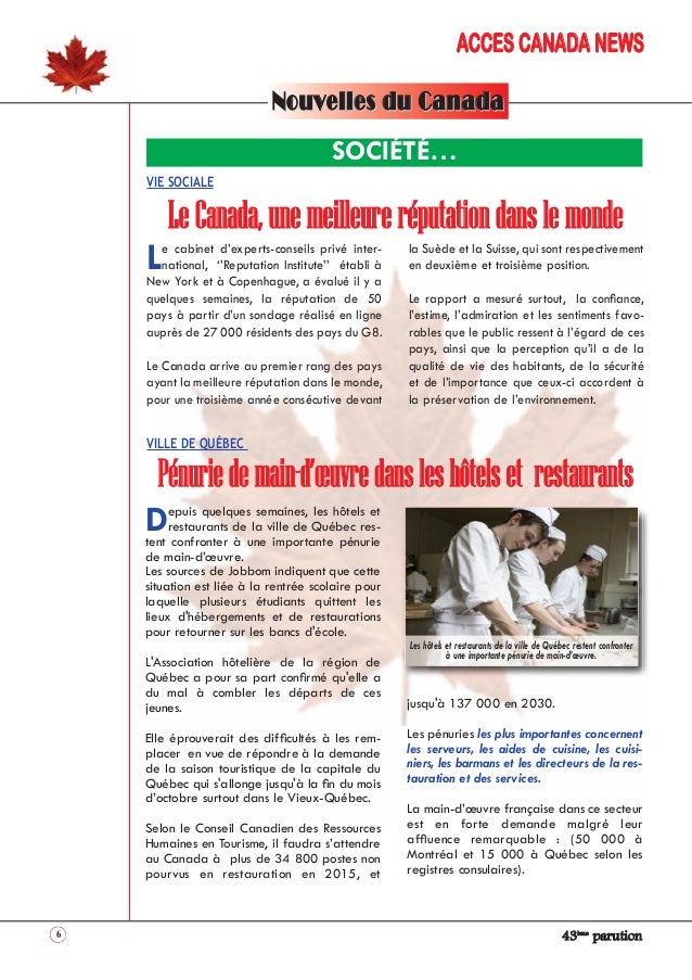 La 43è édition ACCES CANADA en exclusivité pour nos fans