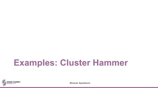 Examples: Cluster Hammer
#EUeco8 #sparkbench
 