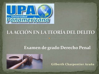 Gilberth Charpentier Acuña
Examen de grado Derecho Penal
 