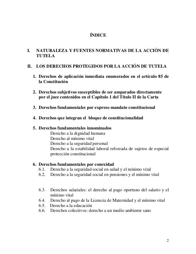 La accion de tutela en el ordenamiento constitucional 