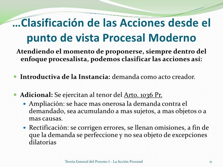 La accion procesal