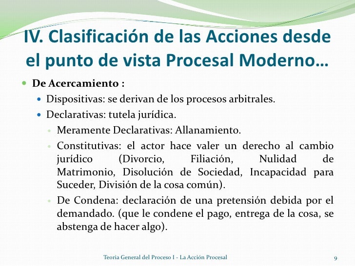 La accion procesal