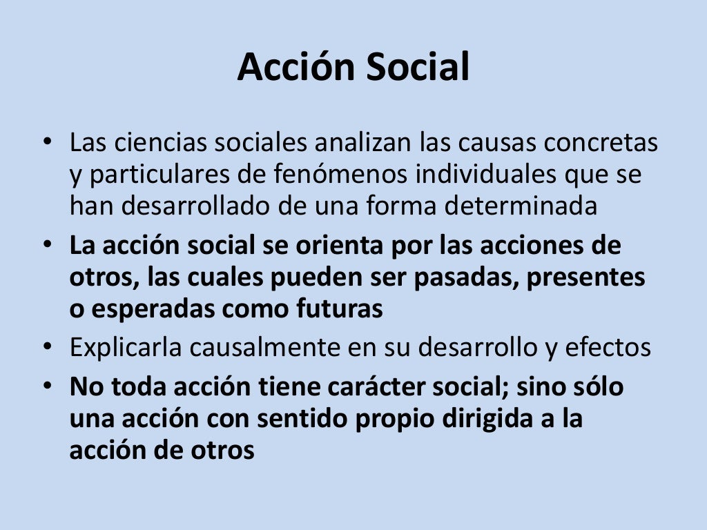 La accion social La accion social