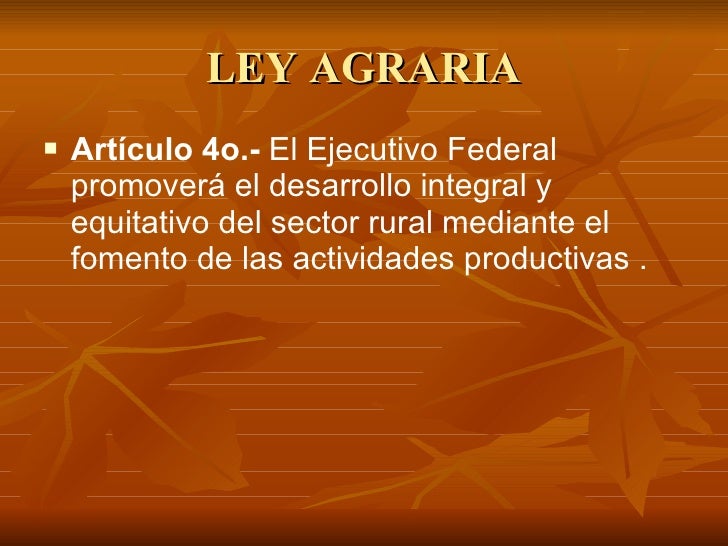 La Agricultura