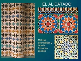 CAPITELES VEGETALES Y DE MOCÁRABESCOLUMNAS: esbeltas, adornadas con finas molduras o collarinos. Capiteles con dos cuerpos uno cilíndrico con decoración de cintas y otro cúbico con mocárabes  de origen bizantino (capitel y cimacio ). 