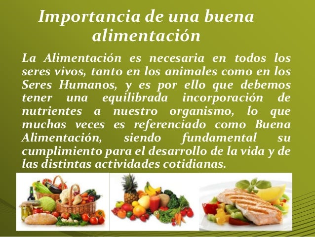 Resultado de imagen para LA ALIMENTACION