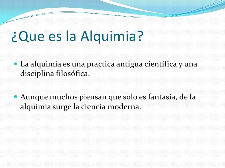 La alquimia