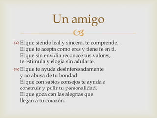 La amistad | PPTX