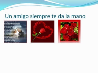 Un amigo siempre te da la mano
 