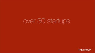over 30 startups
 