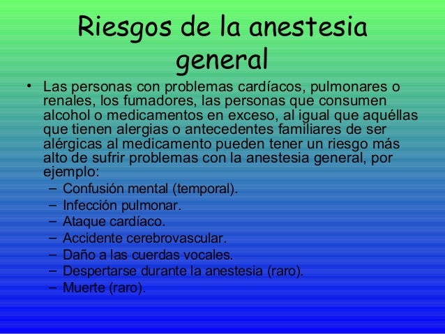 La anestesia cmc