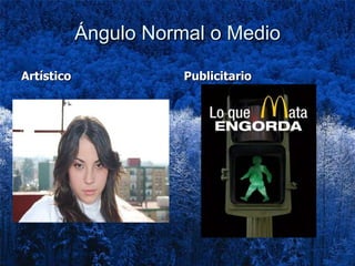 Ángulo Normal o Medio Artístico Publicitario 