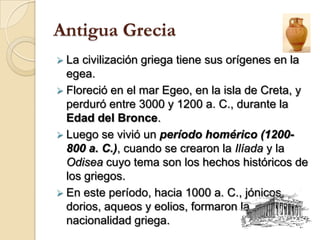 Floreció en el mar Egeo, en la isla de Creta, y perduró entre 3000 y 1200 a. C., durante la Edad del Bronce.
