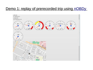 Demo 1: replay of prerecorded trip using nOBDy
 