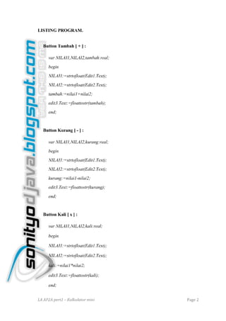 La ap 2 a pert 1   sonityo