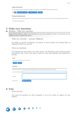 Vous avez envie de tester quelques applications ?
48
Je vous propose alors de tester celles que j'ai créée(s) pour le tutoriel (sauf Royauté Belge et
Video Games)
Royauté belge - http://LearningApps.org/167352
Sur la ville de Charleroi - http://LearningApps.org/1818759
Chiffres Latins : Bases - http://LearningApps.org/1814752
Classer par paires - http://LearningApps.org/display?v=po4oyibqt01
Retrouver les noms d'oiseaux - http://LearningApps.org/display?v=phnrqddhn01
Pays capitales, cartes et hymnes - http://LearningApps.org/display?v=pjwr5yit501
Pays, capitales, cartes et hymnes (lignes) -
http://LearningApps.org/display?v=p69mf1wfc01
Pays, capitales, cartes et hymnes (colonne) -
http://LearningApps.org/display?v=pwfa9b5wj01
Pays, capitales, cartes et hymnes (double entrée) -
http://LearningApps.org/display?v=pfwu2pc4n01
Les monuments historiques - http://LearningApps.org/display?v=p1r4jt4xc01
Les provinces et les villes de Belgique - http://LearningApps.org/display?v=pttmv06qn01
Dieux de la mythologie - http://LearningApps.org/display?v=pcr8u4mm501
Belgique ou USA - http://LearningApps.org/display?v=pnudk6gcc01
Remettre dans l'ordre alphabétique - http://LearningApps.org/display?v=pynt0iomt15
Séquence chiffres romains - http://LearningApps.org/display?v=p1jb5wk0j15
Villes de Belgique - http://LearningApps.org/display?v=pdz726n1t15
Video Games - http://LearningApps.org/display?v=g5wztnin
Mots croisés avec mot-solution : http://learningapps.org/display?v=pmz44r9zc15
Texte à trous : Compléter - http://learningapps.org/display?v=pvuxyexvc15
Texte à trous  - Mot unique : http://LearningApps.org/display?v=p08kvjizn15
Texte à trous: Liste de mots - plusieurs choix  :
http://LearningApps.org/display?v=pd7etrob315
Vous avez envie de
tester quelques
applications ?
VI
 