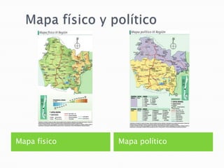Mapa físico Mapa político
 