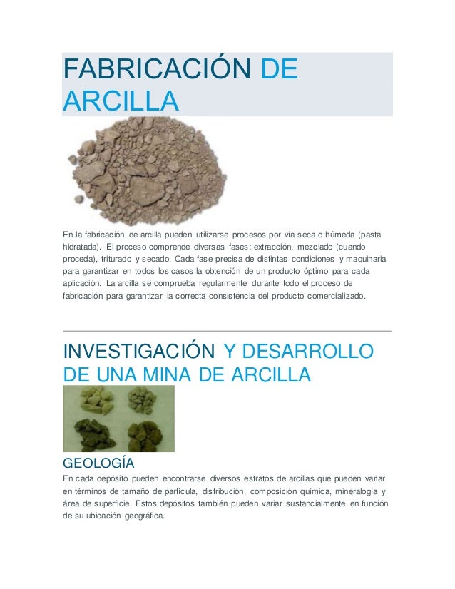 La arcilla La arcilla