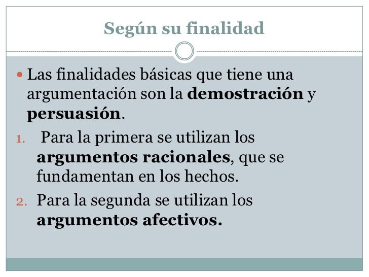 La argumentación