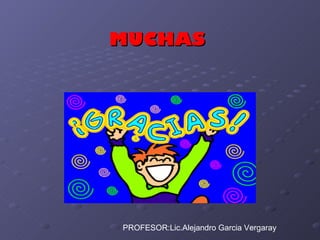 MUCHAS  PROFESOR:Lic.Alejandro Garcia Vergaray 