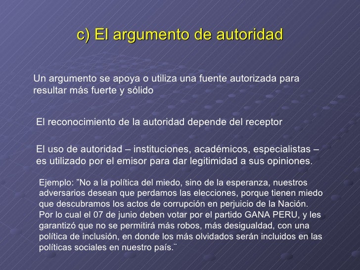 La argumentacion