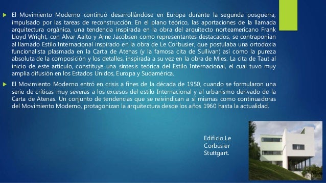 La arquitectura de la postguerra y el modernismo
