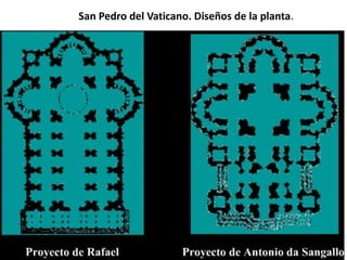 San Pedro del Vaticano. Diseños de la planta.
 