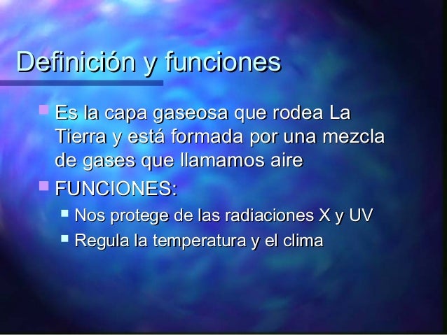 La atmósfera y la hidrosfera