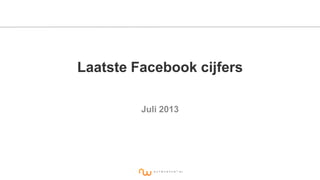 Laatste Facebook cijfers
Juli 2013
 
