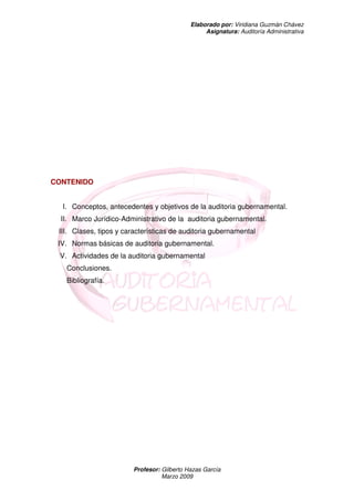 La auditoria gubernamental viridiana guzman chavez | PDF