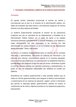 La auditoria gubernamental viridiana guzman chavez | PDF