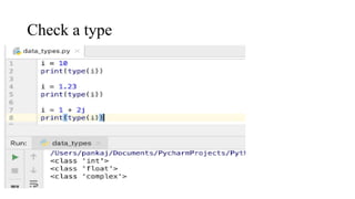Check a type
 